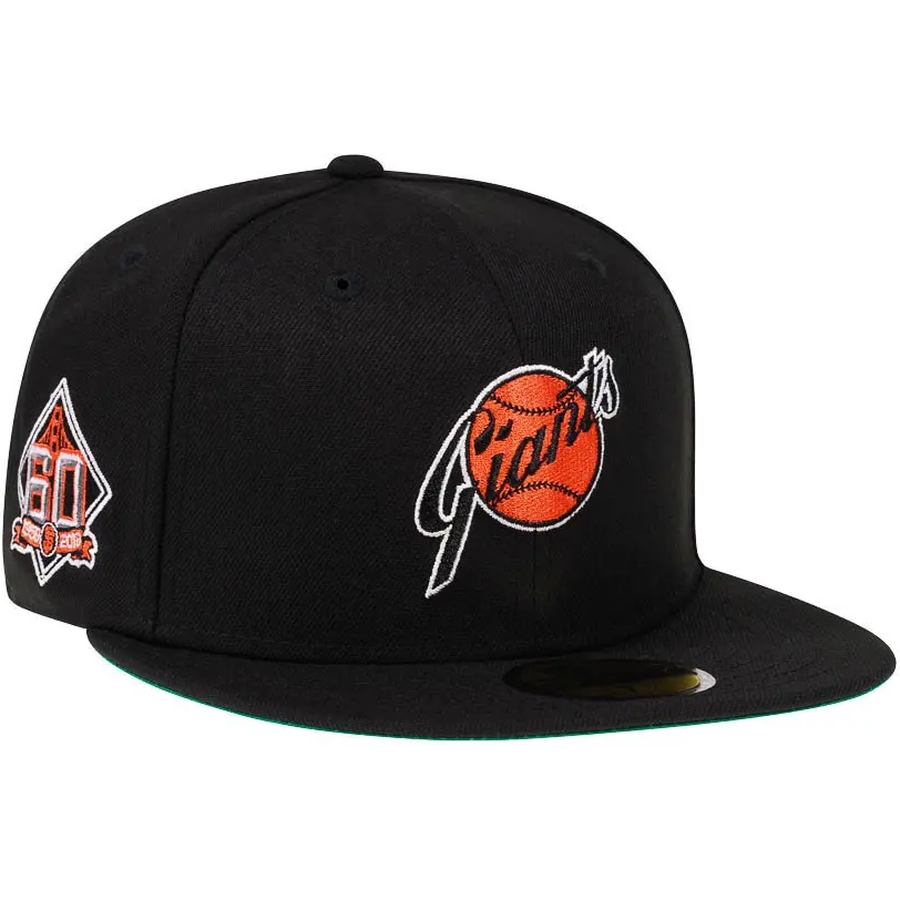 New Era San Francisco Giants 60th Anniversary Black Throwback 59FIFTY Fitted Hat