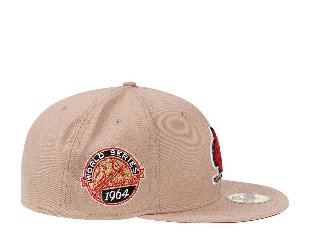 New Era St. Louis Cardinals World Series 1964 Sand Red 59FIFTY Fitted Cap