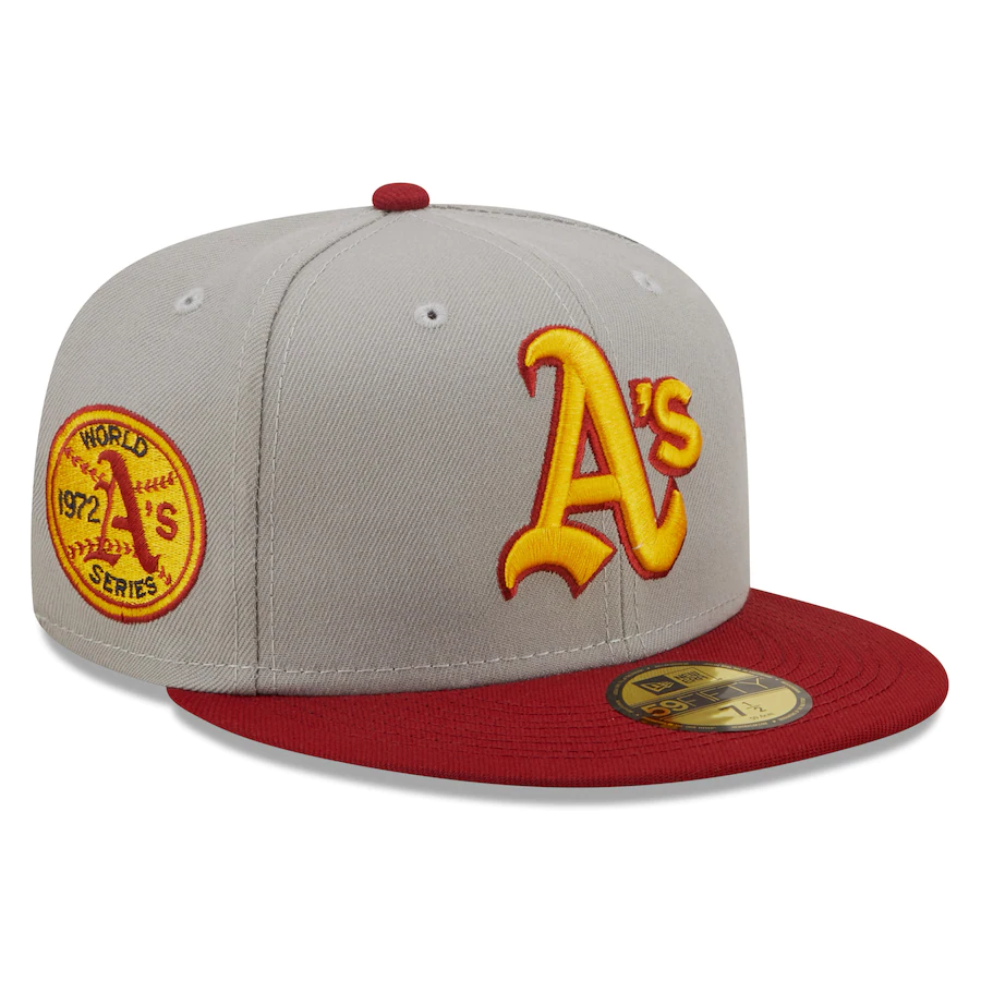 New Era Oakland Athletics Gray/Red Navy Undervisor 59FIFTY Fitted Hat
