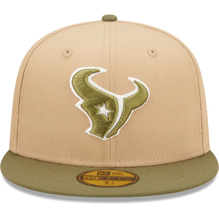 New Era Houston Texans Tan/Olive 2002 Inaugural Season Saguaro 59FIFTY Fitted Hat