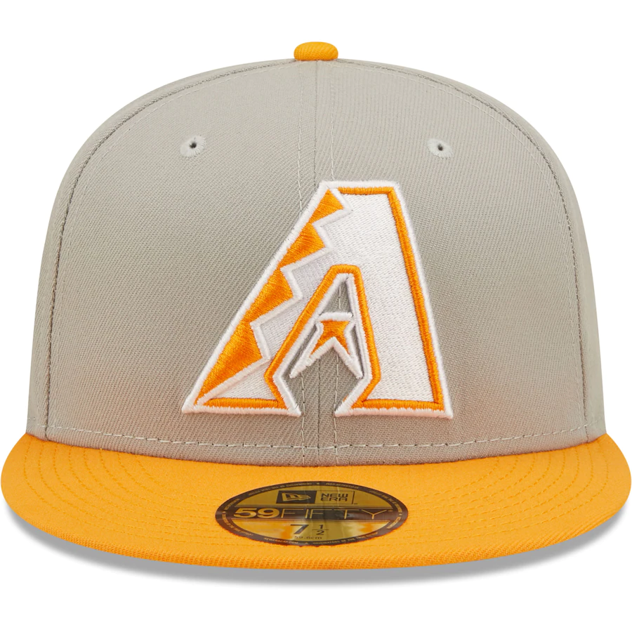 New Era Arizona Diamondbacks Gray/Orange 2001 World Series Cooperstown Collection Undervisor 59FIFTY Fitted Hat