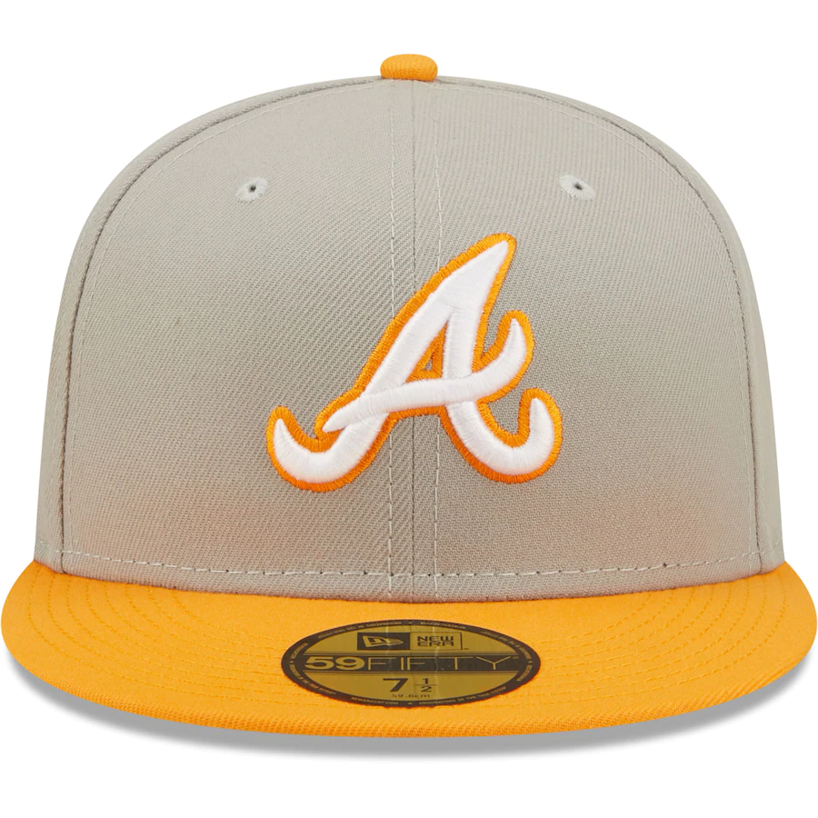 New Era Atlanta Braves Gray/Orange 1995 World Series Cooperstown Collection Undervisor 59FIFTY Fitted Hat