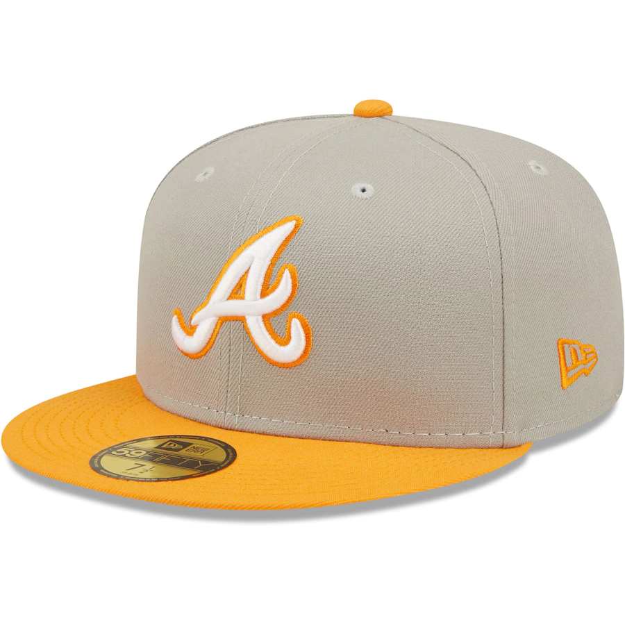 New Era Atlanta Braves Gray/Orange 1995 World Series Cooperstown Collection Undervisor 59FIFTY Fitted Hat
