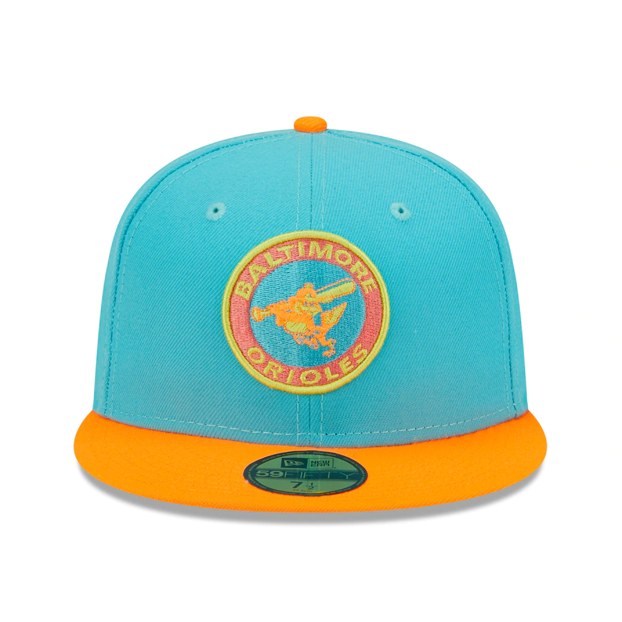 New Era Baltimore Orioles Blue/Orange Vice Highlighter 59FIFTY Fitted Hat