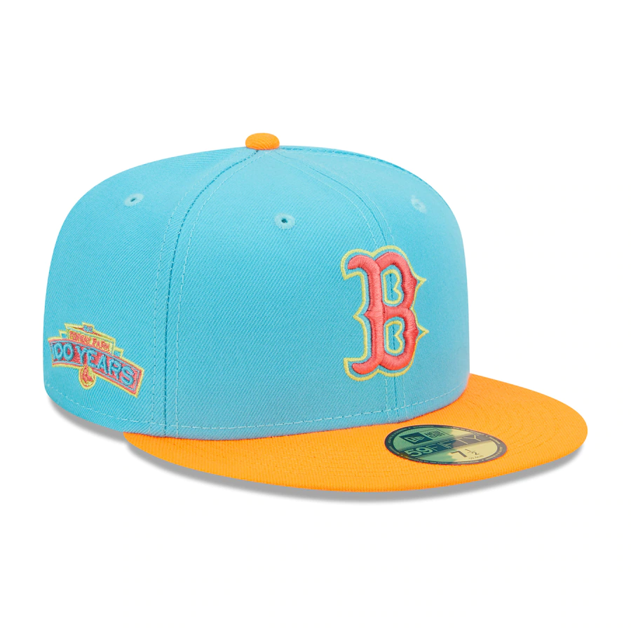 New Era Boston Red Sox Blue/Orange Vice Highlighter 59FIFTY Fitted Hat