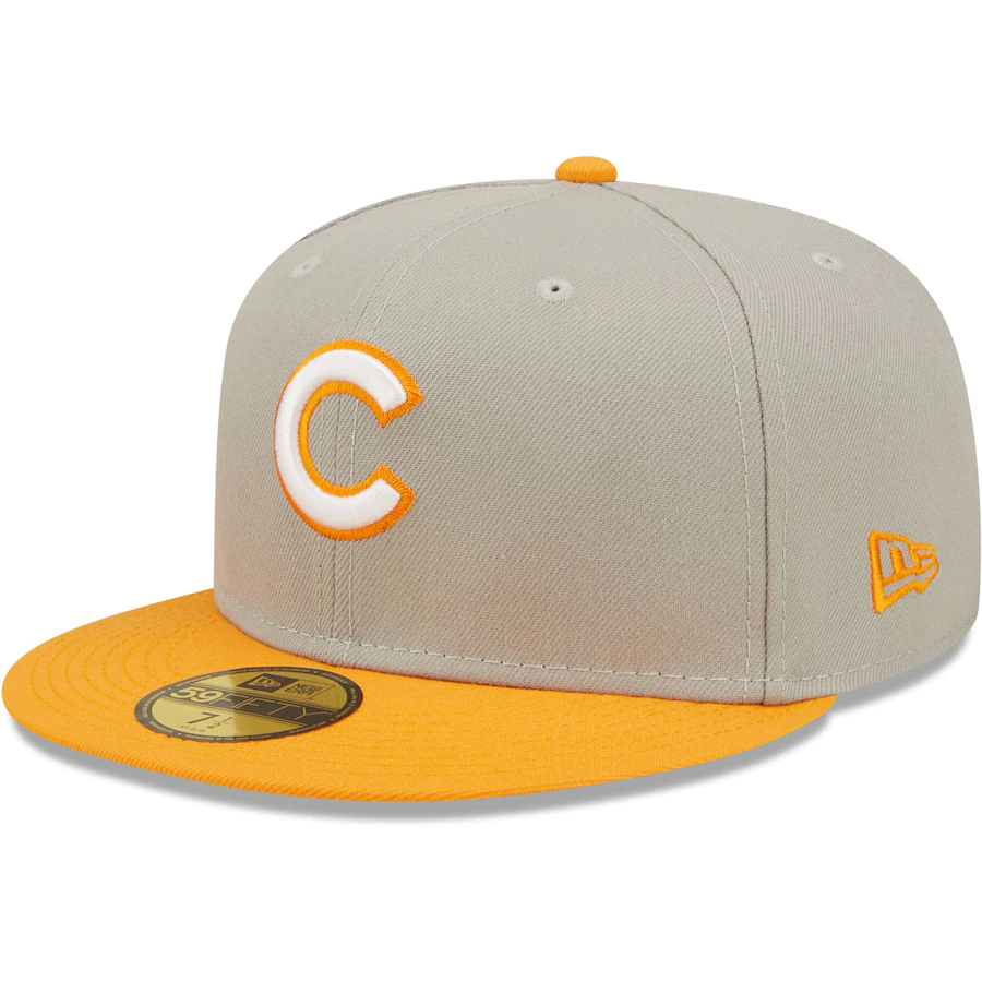 New Era Chicago Cubs Gray/Orange 2016 World Series Cooperstown Collection Undervisor 59FIFTY Fitted Hat