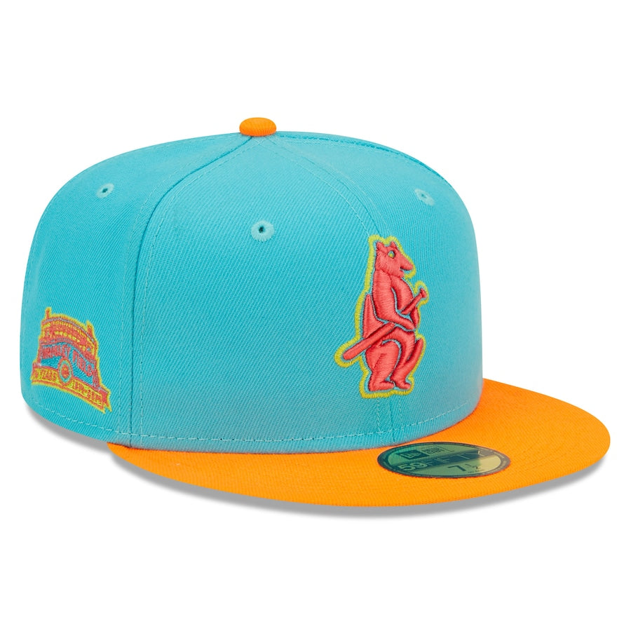 New Era Chicago Cubs Blue/Orange Vice Highlighter 59FIFTY Fitted Hat