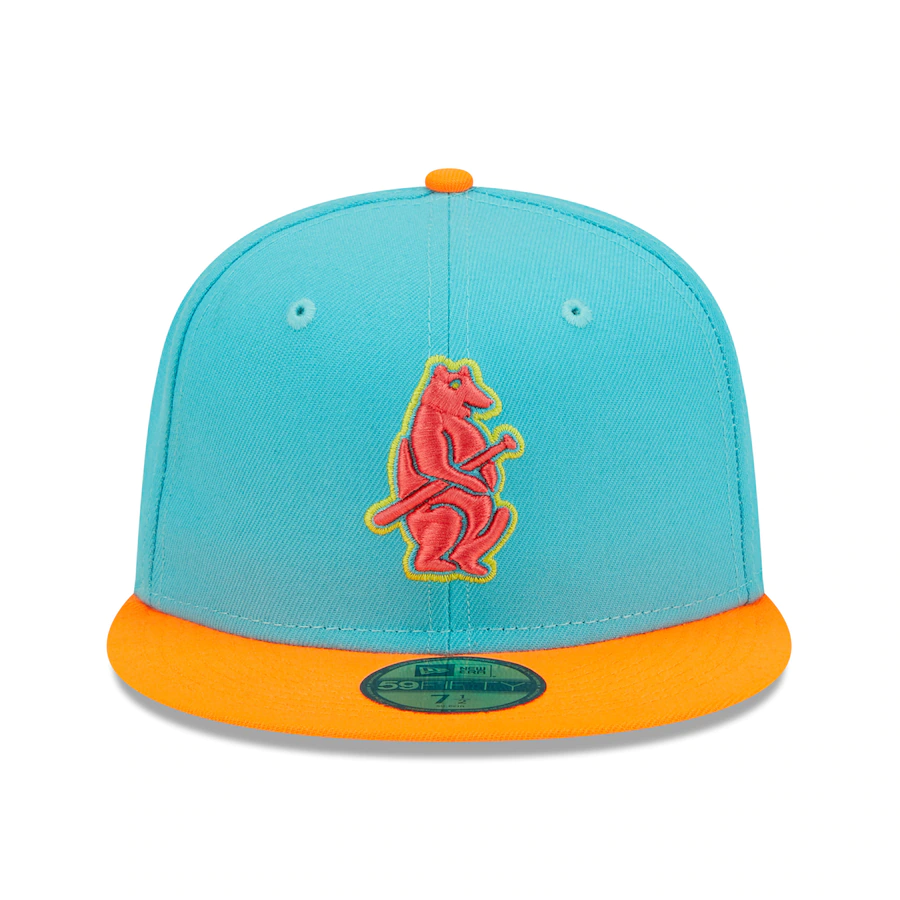 New Era Chicago Cubs Blue/Orange Vice Highlighter 59FIFTY Fitted Hat