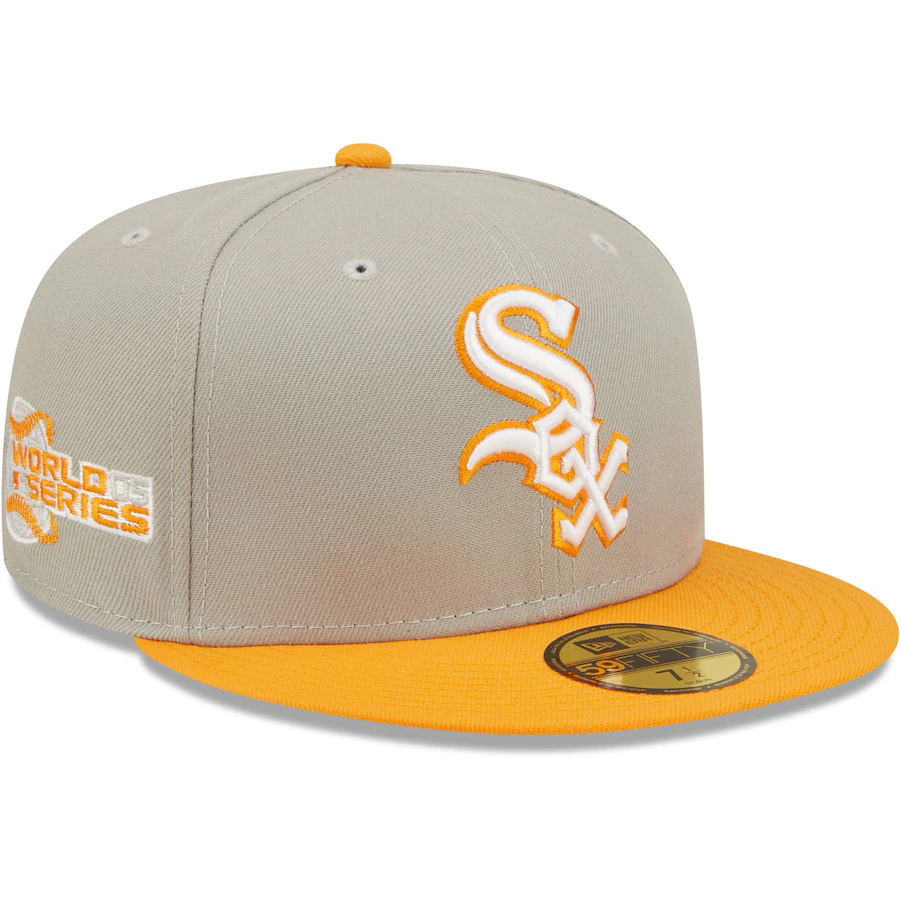 New Era Chicago White Sox Gray/Orange 2005 World Series Cooperstown Collection Undervisor 59FIFTY Fitted Hat