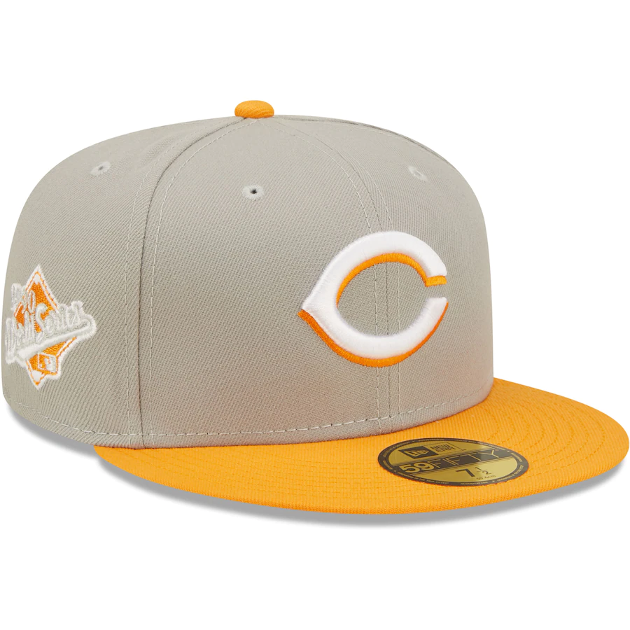 New Era Cincinnati Reds Gray/Orange 1990 World Series Cooperstown Collection Undervisor 59FIFTY Fitted Hat
