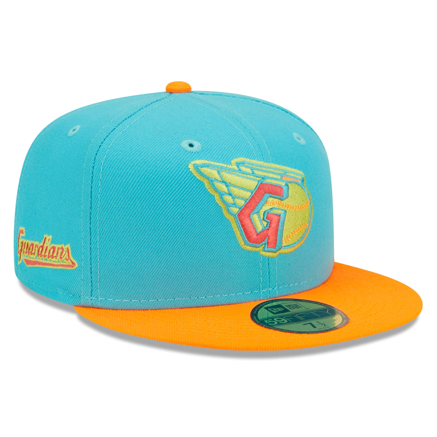 New Era Cleveland Guardians Blue/Orange Vice Highlighter 59FIFTY Fitted Hat