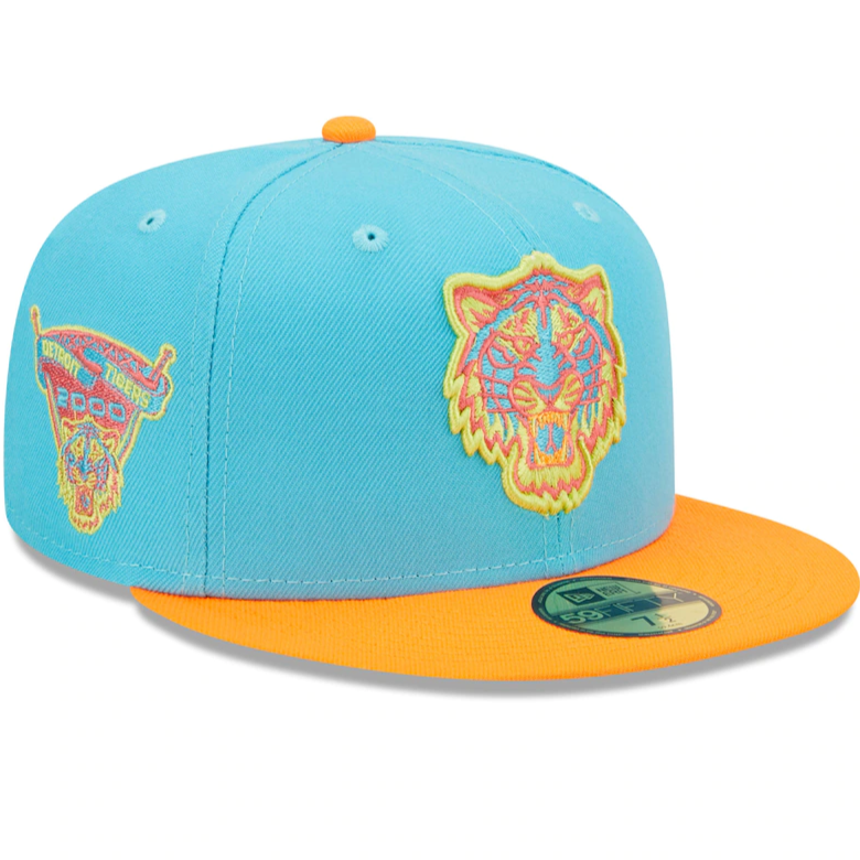 New Era Detroit Tigers Blue/Orange Comerica Park Inaugural Season Vice Highlighter 59FIFTY Fitted Hat