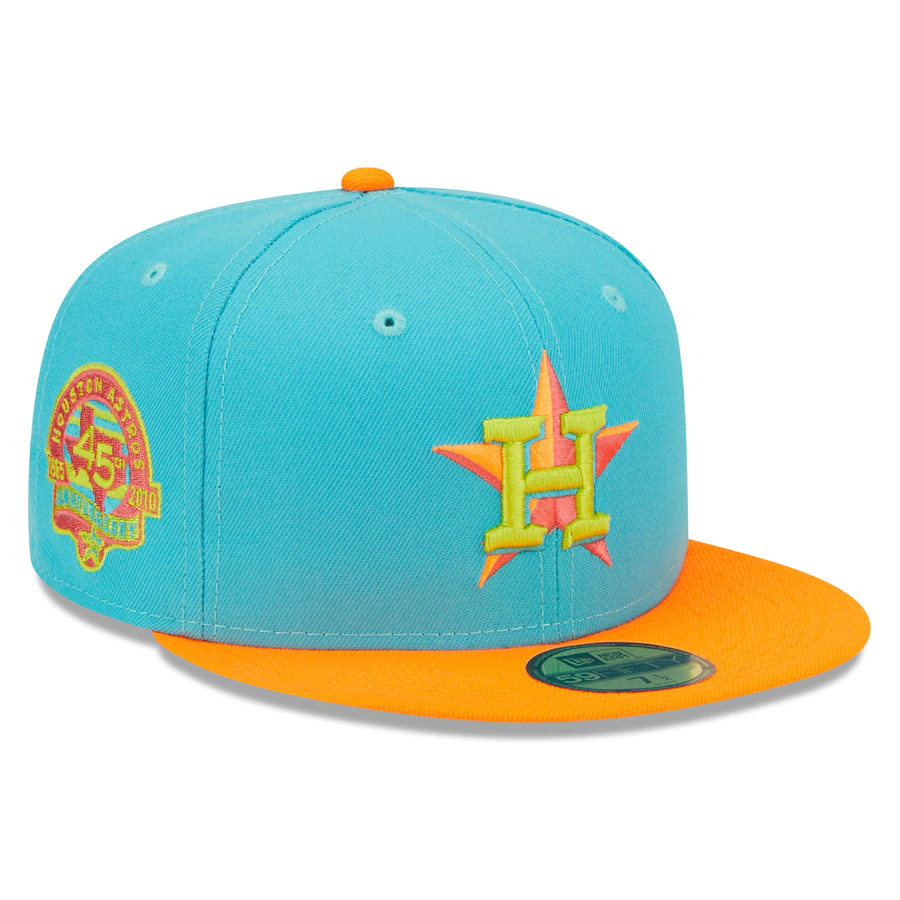 New Era Houston Astros Blue/Orange Vice Highlighter 59FIFTY Fitted Hat
