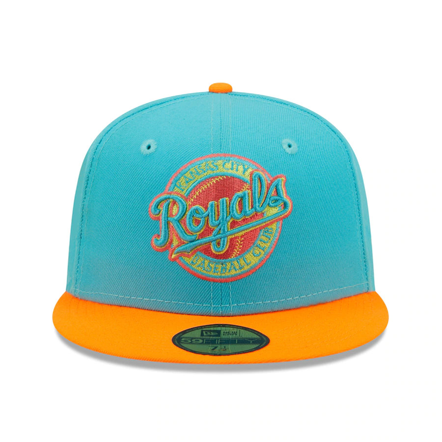 New Era Kansas City Royals Blue/Orange Vice Highlighter 59FIFTY Fitted Hat