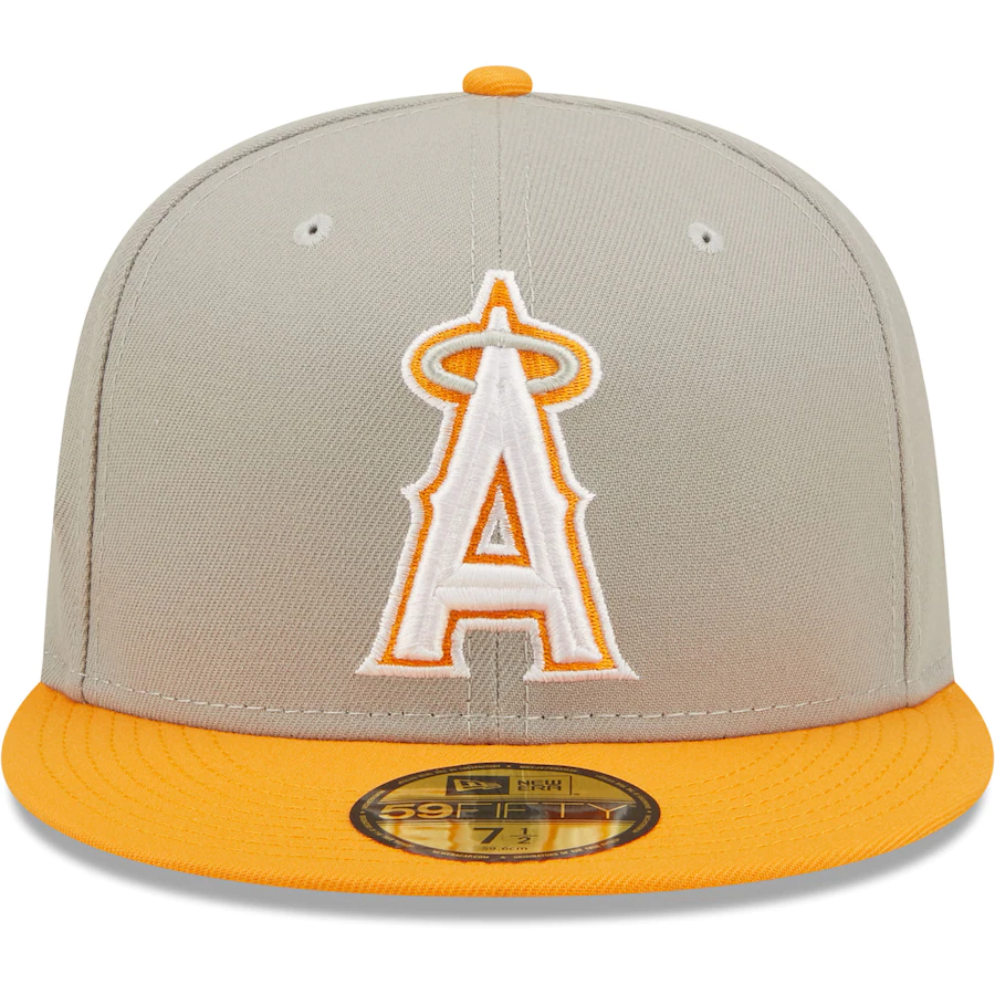 New Era Los Angeles Angels Gray/Orange 2002 World Series Cooperstown ...