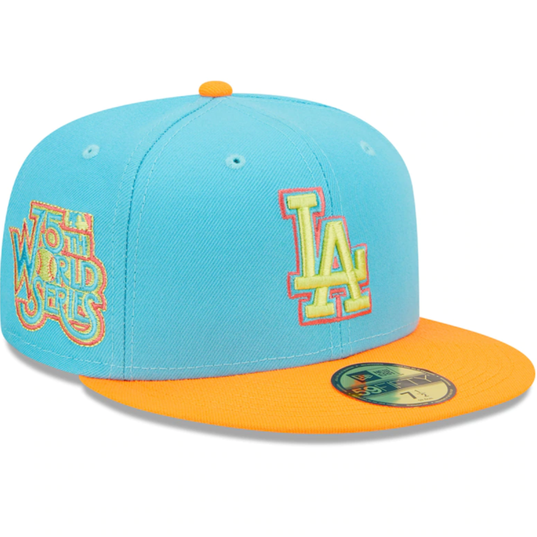 New Era Los Angeles Dodgers Blue/Orange 1978 World Series Vice Highlighter 59FIFTY Fitted Hat
