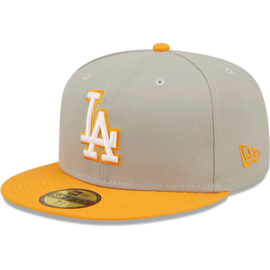New Era Los Angeles Dodgers Gray/Orange 2020 World Series Cooperstown Collection Undervisor 59FIFTY Fitted Hat