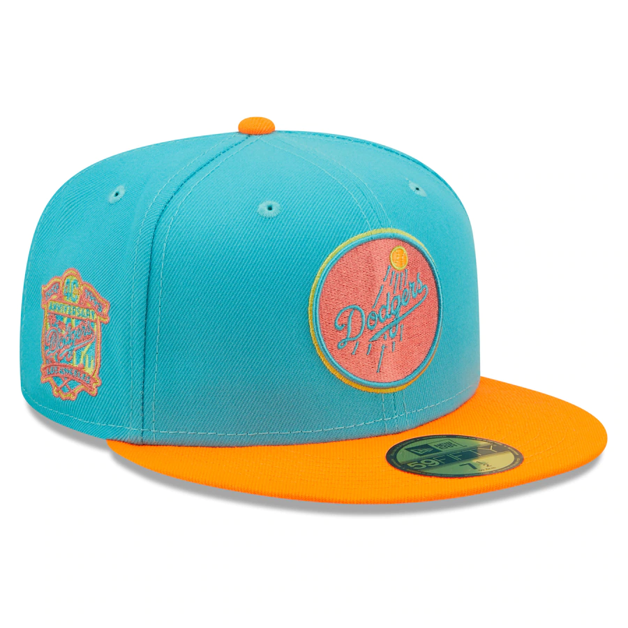 New Era Los Angeles Dodgers Blue/Orange Vice Highlighter 59FIFTY Fitted Hat