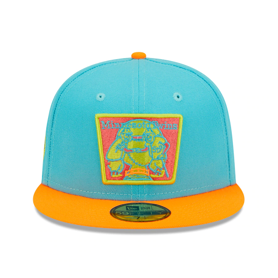 New Era Minnesota Twins Blue/Orange 50th Season Vice Highlighter 59FIFTY Fitted Hat