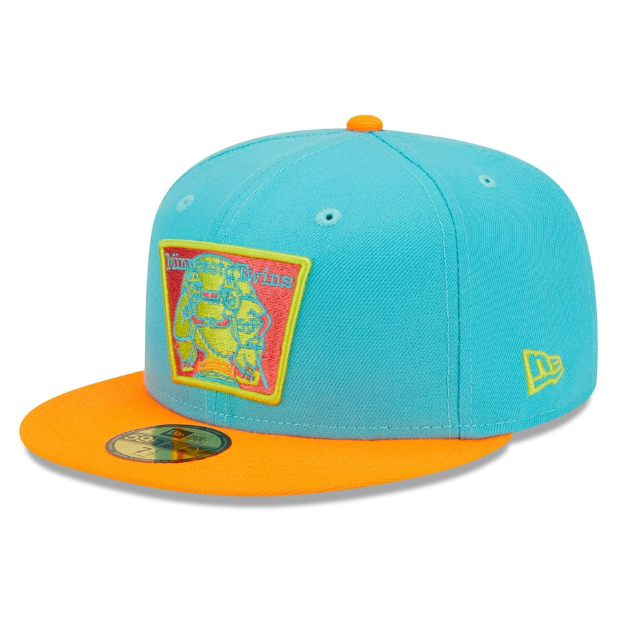 New Era Minnesota Twins Blue/Orange 50th Season Vice Highlighter 59FIFTY Fitted Hat