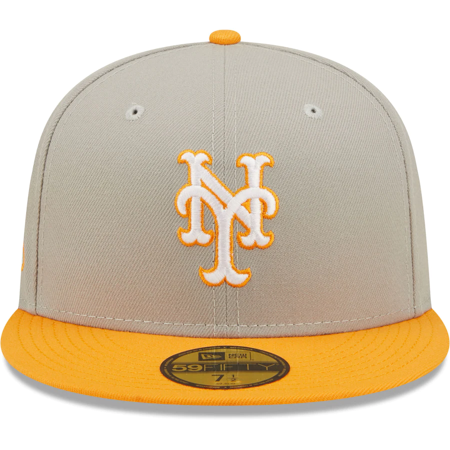 New Era New York Mets Gray/Orange 1986 World Series Cooperstown Collection Undervisor 59FIFTY Fitted Hat