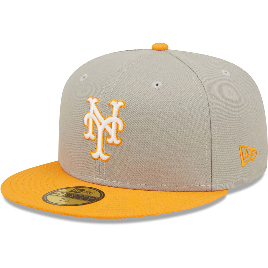 New Era New York Mets Gray/Orange 1986 World Series Cooperstown Collection Undervisor 59FIFTY Fitted Hat