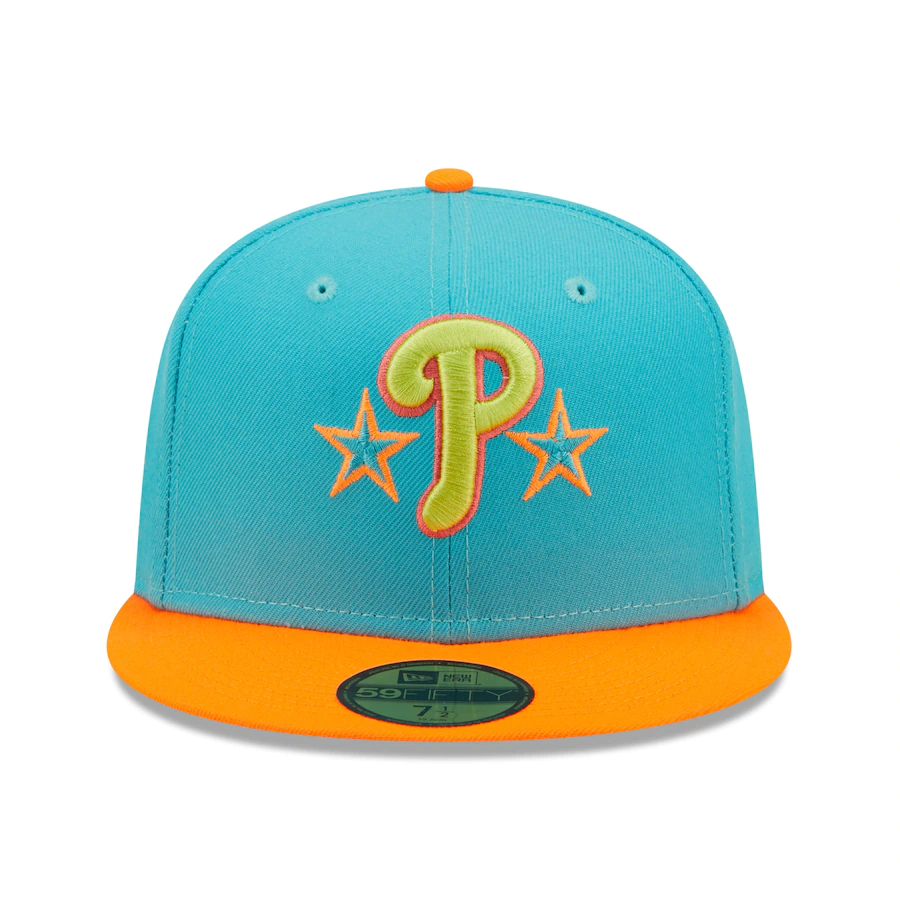 New Era Philadelphia Phillies Blue/Orange Vice Highlighter 59FIFTY Fitted Hat