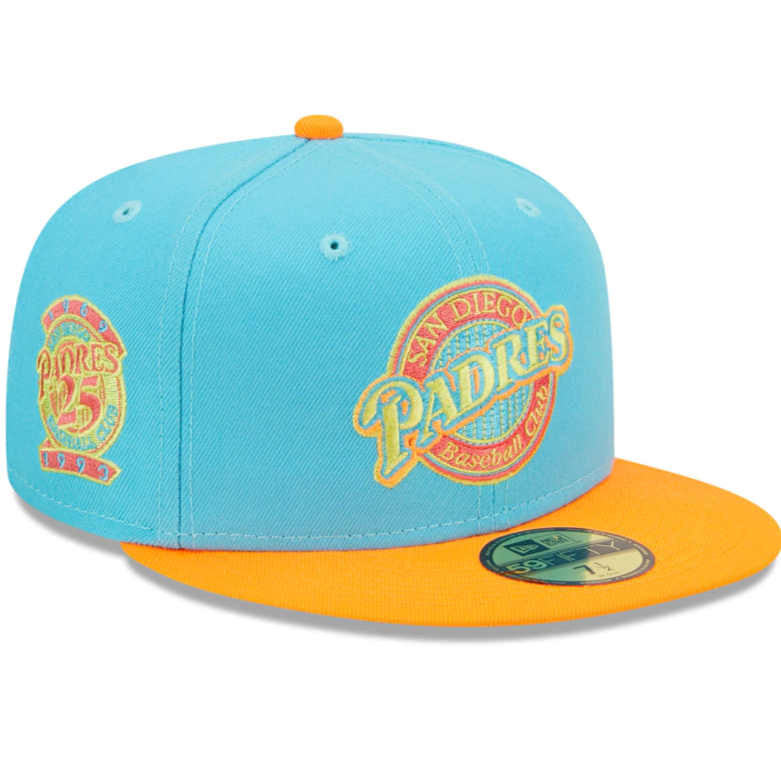New Era San Diego Padres Blue/Orange Vice Highlighter 59FIFTY Fitted Hat