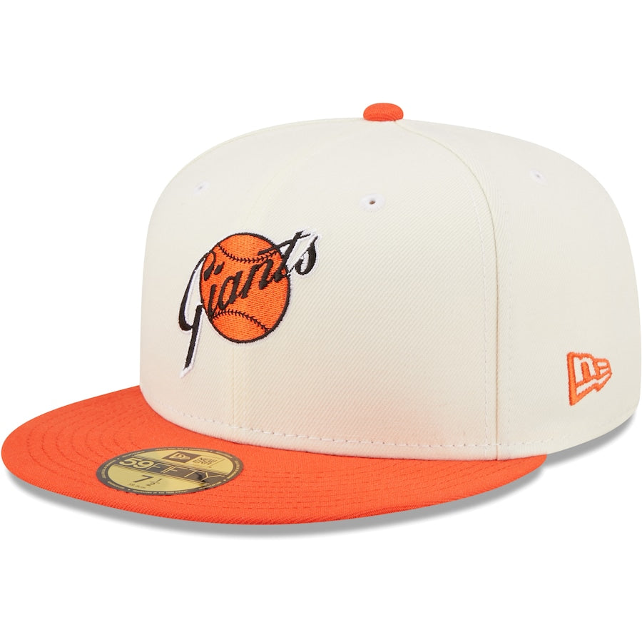New Era San Francisco Giants White/Orange Cooperstown Collection 60th Anniversary Chrome 59FIFTY Fitted Hat