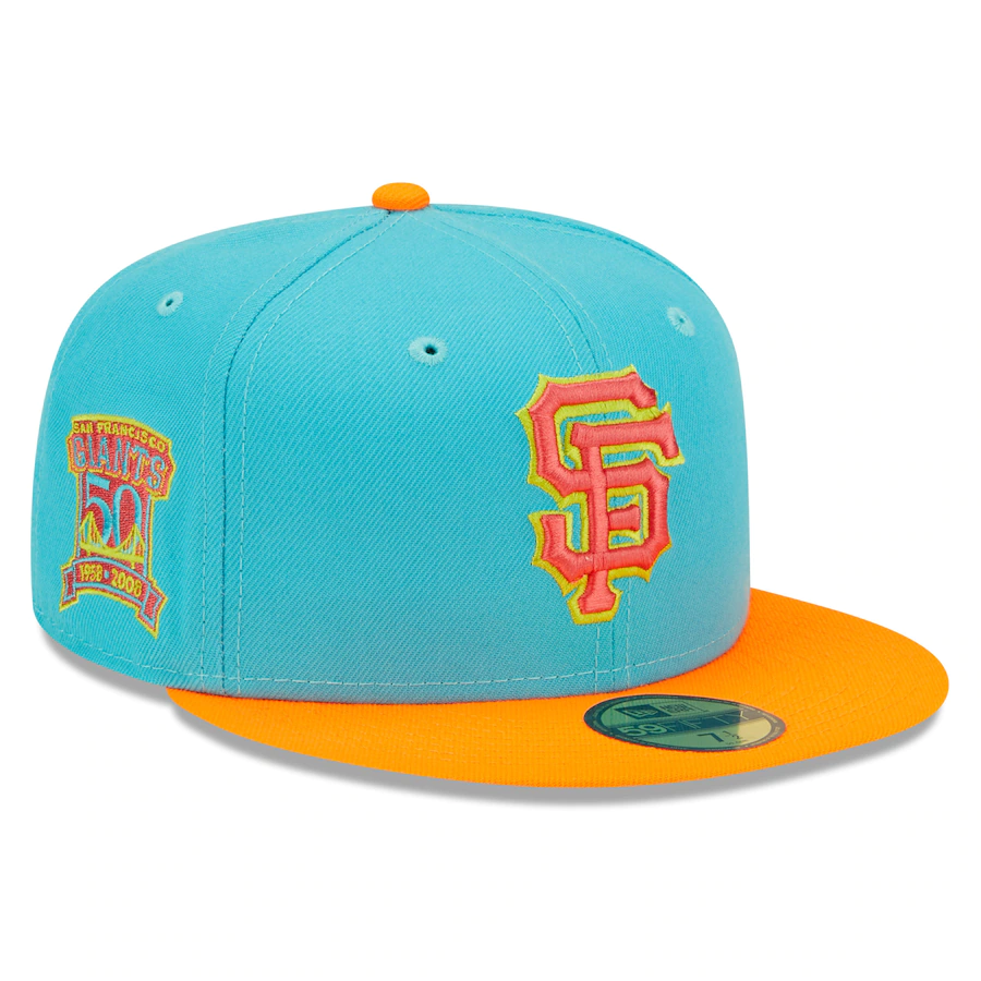 New Era San Francisco Giants Blue/Orange Vice Highlighter 59FIFTY Fitted Hat