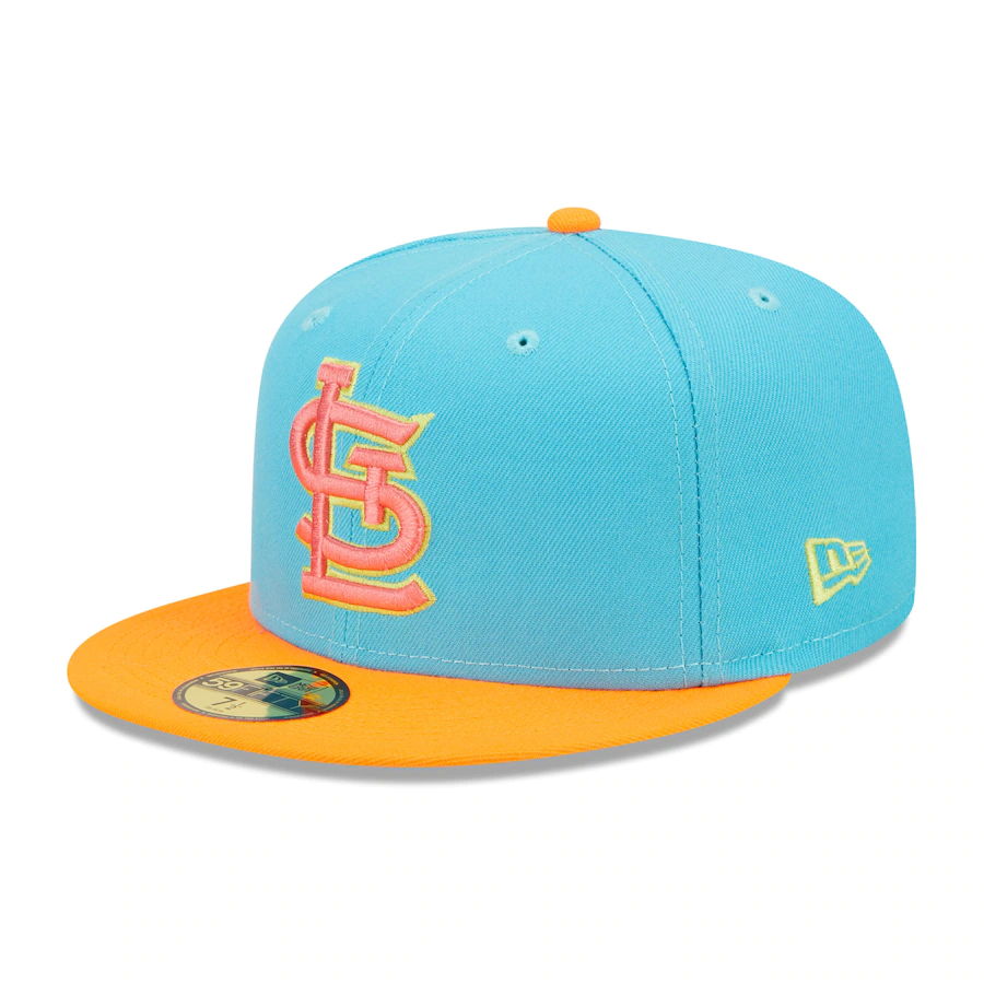 New Era St. Louis Cardinals Blue/Orange 1982 World Series Vice Highlighter 59FIFTY Fitted Hat