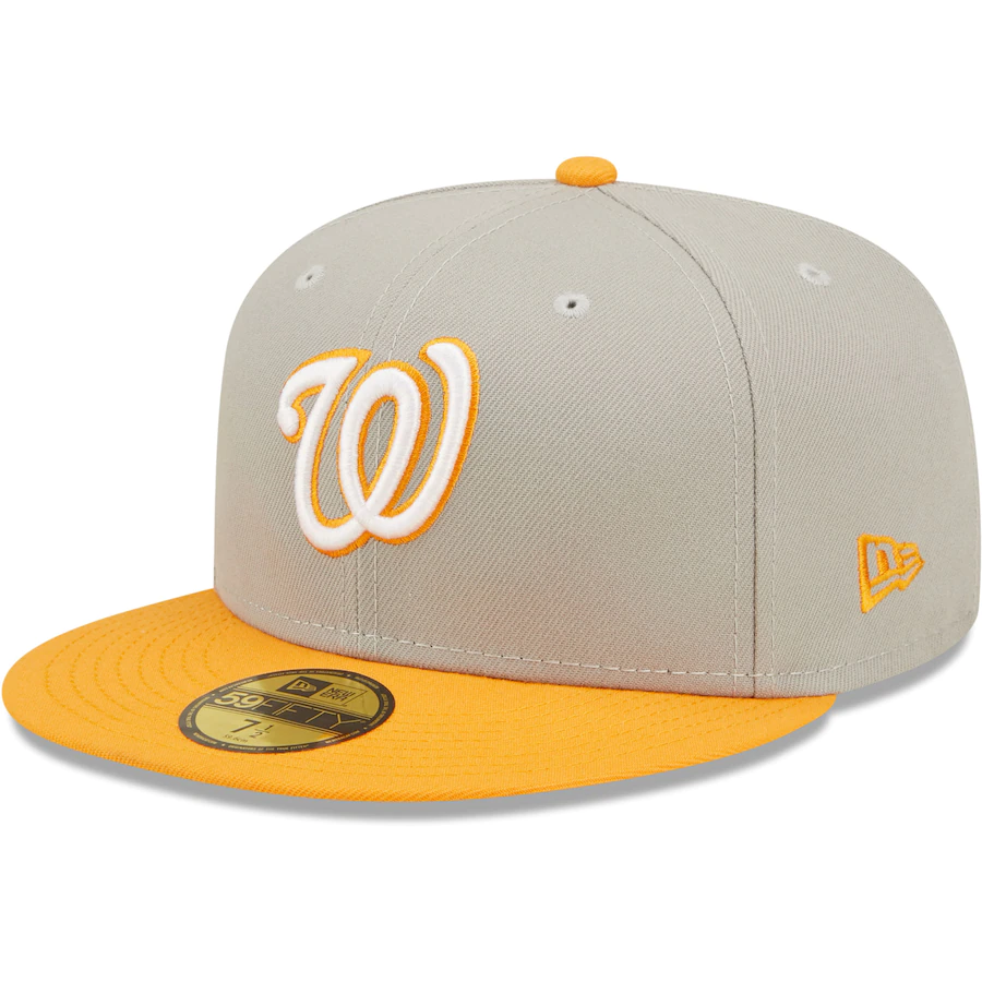 New Era Washington Nationals Gray/Orange 2019 World Series Cooperstown Collection Undervisor 59FIFTY Fitted Hat