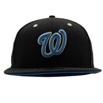 New Era Washington Nationals Black/Blue 59FIFTY Fitted Hat