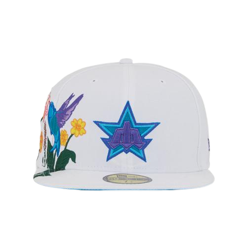 New Era Seattle Mariners "White Blooming" Blue Undervisor 59FIFTY Fitted Hat