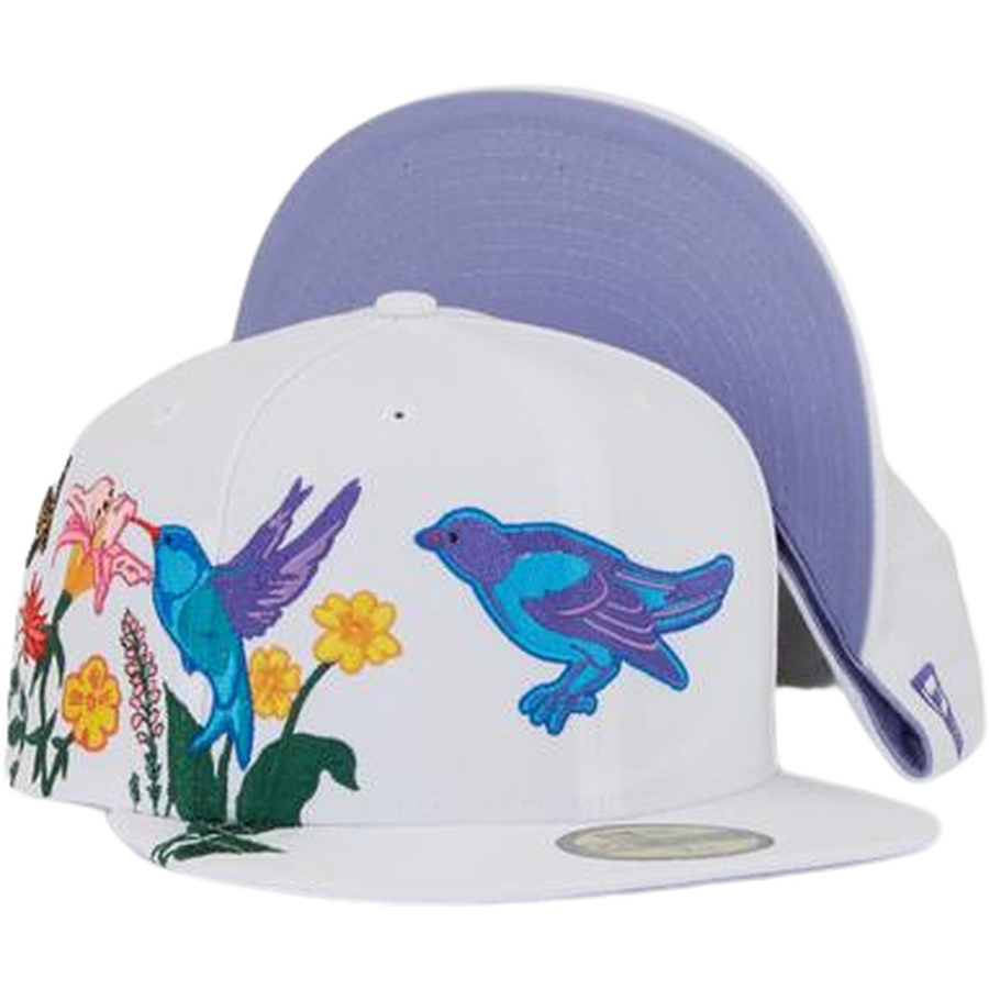 New Era Baltimore Orioles "White Blooming" Lavender Undervisor 59FIFTY Fitted Hat