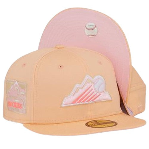 New Era Colorado Rockies "Peaches & Cream" Pink Under Brim 59FIFTY Fitted Hat