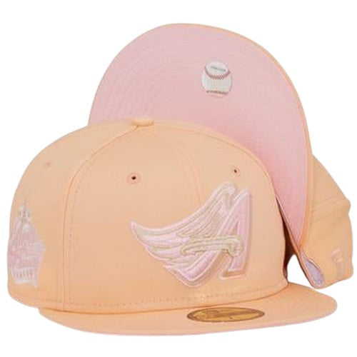New Era Anaheim Angels "Peaches & Cream" Pink Under Brim 59FIFTY Fitted Hat