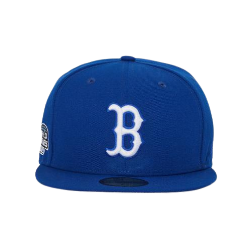New Era Boston Red Sox Royal Blue 2004 World Series Gray Undervisor 59FIFTY Fitted Hat