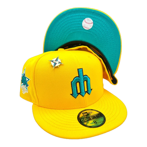 New Era Seattle Mariners Yellow/Teal 1979 All-Star Game 59FIFTY Fitted Hat