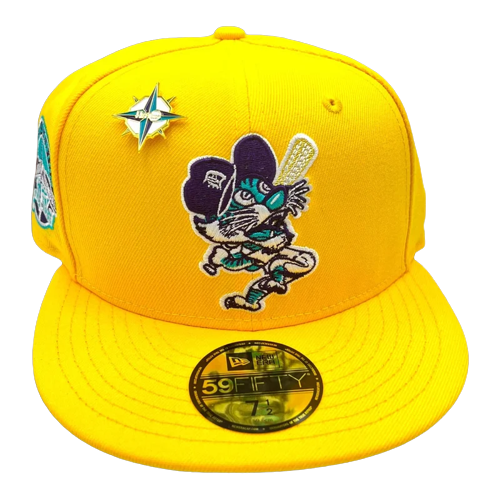 New Era Detroit Tigers Yellow/Teal 1912-1999 Stadium Patch 59FIFTY Fitted Hat