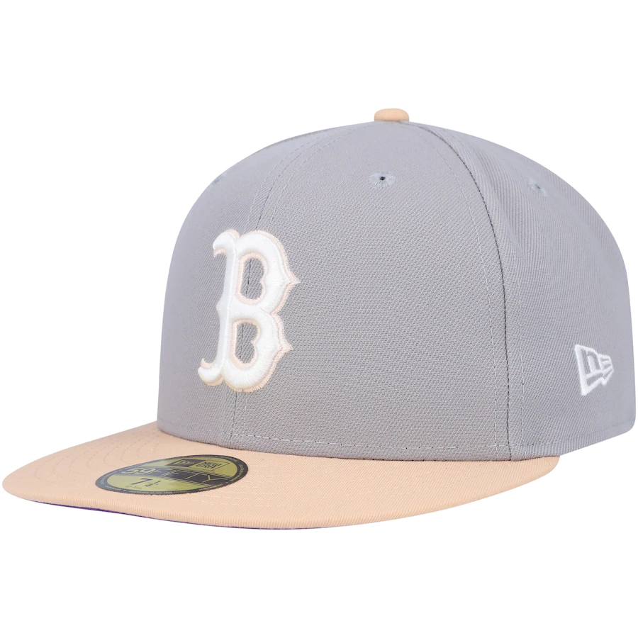 New Era Boston Red Sox Gray/Peach 1961 All-Star Game Purple Undervisor 59FIFTY Fitted Hat