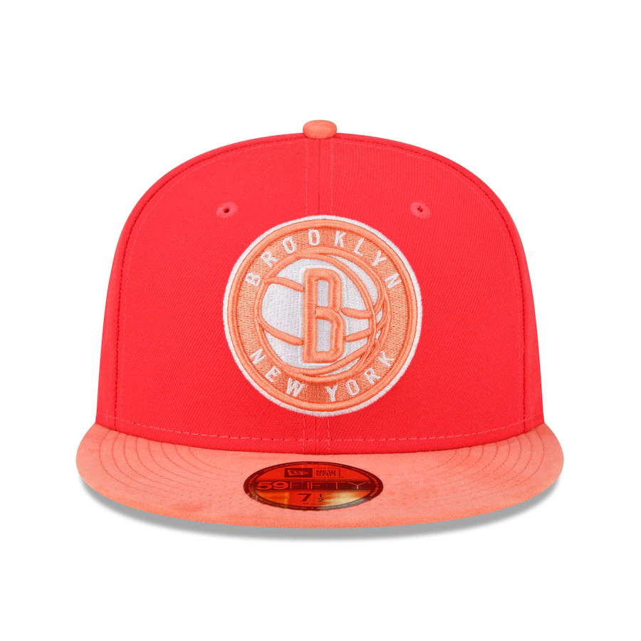New Era Brooklyn Nets Red/Peach Tonal 2022 59FIFTY Fitted Hat