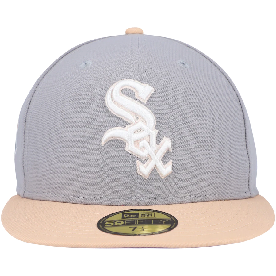 New Era Chicago White Sox Gray/Peach 1950 All-Star Game Purple Undervisor 59FIFTY Fitted Hat