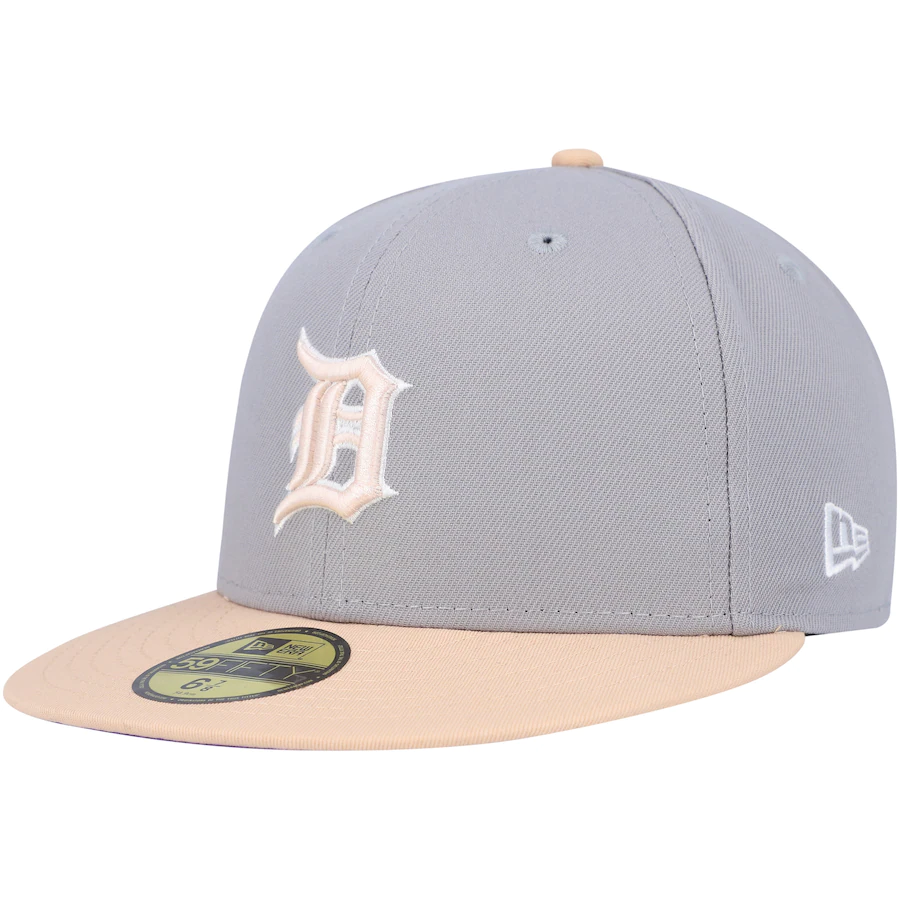 New Era Detroit Tigers Gray/Peach 2005 MLB All-Star Game Purple Undervisor 59FIFTY Fitted Hat