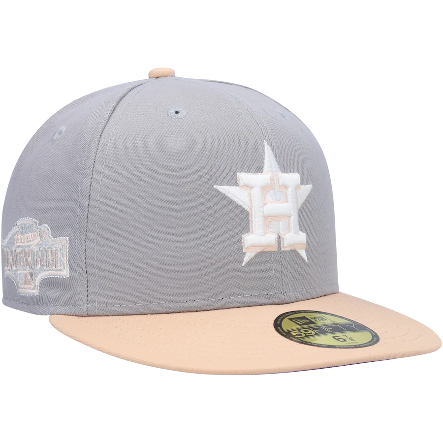 Men's Houston Astros New Era Pink/Sky Blue 35th Anniversary Undervisor  59FIFTY Fitted Hat