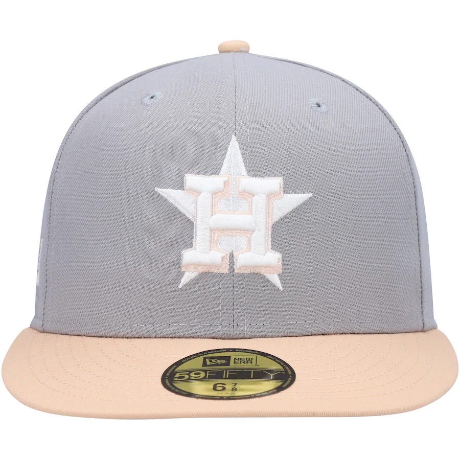 New Era Houston Astros Gray/Peach 2004 All-Star Game Purple Undervisor 59FIFTY Fitted Hat