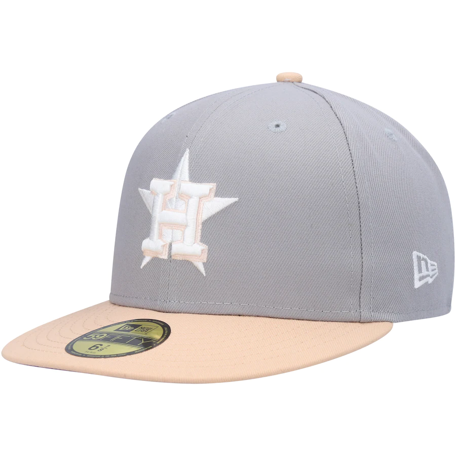 New Era Houston Astros Gray/Peach 2004 All-Star Game Purple Undervisor 59FIFTY Fitted Hat