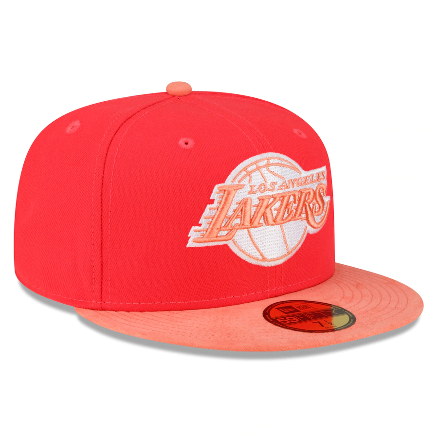 New Era Los Angeles Lakers Red/Peach Tonal 2022 59FIFTY Fitted Hat