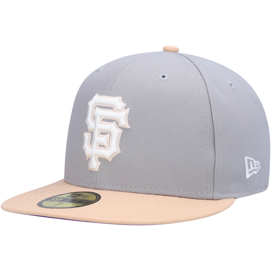 New Era San Francisco Giants Gray/Peach 2007 All-Star Game Purple Undervisor 59FIFTY Fitted Hat