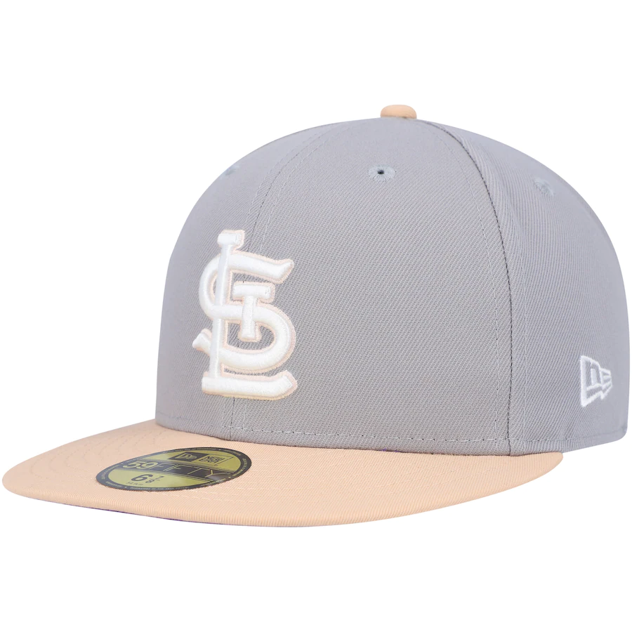 New Era St. Louis Cardinals Gray/Peach 2009 All-Star Game Purple Undervisor 59FIFTY Fitted Hat